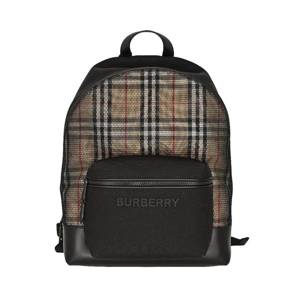 Burberry Jett Check and Mesh Backpack - Picture 3 of 11